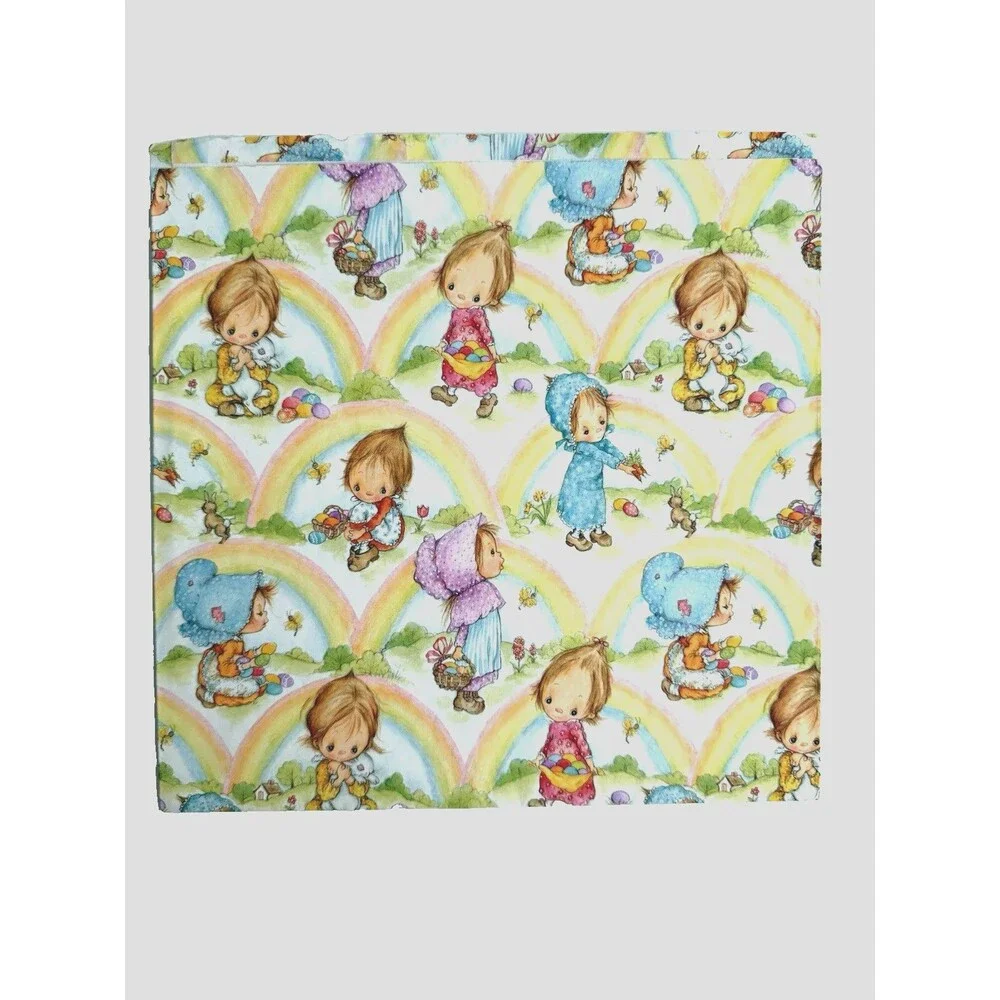 VINTAGE HALLMARK BETSEY CLARK ALL OCCASION GIFT WRAP Easter Rainbows 20